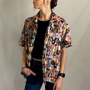 Pacsun Playboy Collage Men’s Small Button Down Shirt